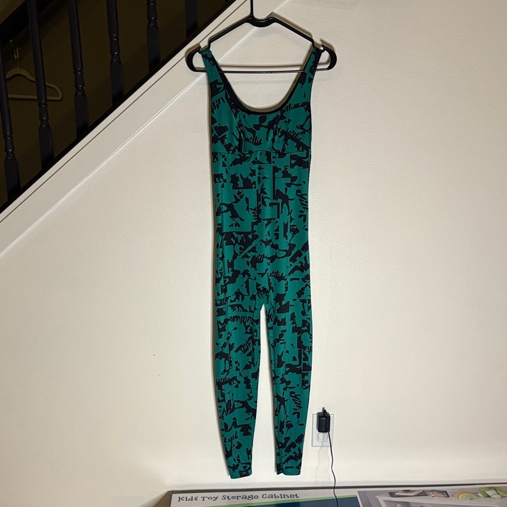 YITTY Teal and Black Patterned Jumpsuit
